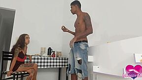 bbc handyman barebacks milf's gaping asshole creampie drip