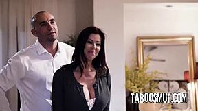 Who's joining this hot stepfamily foursome for doggystyle cowgirl group pounding?