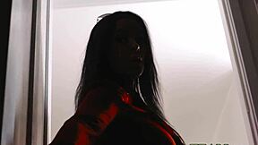 busty milf straps on for ethnic teen's wild fuck session