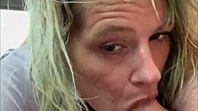 WOW! WET T-SHIRT STREETWALKER SUCKS DEEP IN BACKSEAT SWALLOWS EVERY DROP!