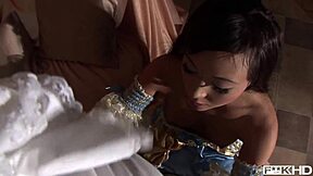 insanely hot brunette nurse natalia forrest contrasts with patient by sucking huge dick for cumshot