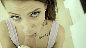 Indica flower suckin my huge cock deep in filthy mouth