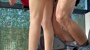 hidden cam catches argentinian stepsis sucking dick at the gym