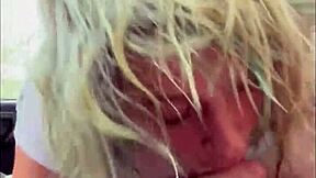 WOW! WET T-SHIRT STREETWALKER SUCKS DEEP IN BACKSEAT SWALLOWS EVERY DROP!