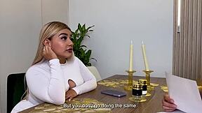 round ass blonde emotionally begs tutor to wreck tight wet pussy for grades