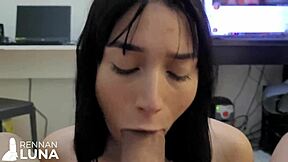 i finally cum hard giving my tight brazilian ass to huge cock