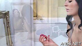 albina c glamour brunette deepthroats rides shaved phallus hard