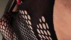 Curvy Brunette Amateur Worships Own Big Tits Wet Pussy