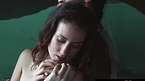 czech milf drags petite lesbian teen elilith noir into a steamy bath together