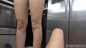 petite 18 19 yo teen tries first hd hardcore anal with annoying stepbro blowjob