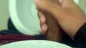 brazilian stud jerks monster cock in bathroom solo day 6 of 365