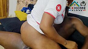 how's this busty nurse gonna fix your erection with her big tits and wet pussy?
