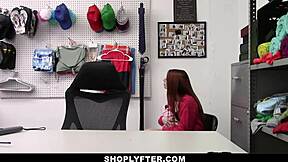 repeat teen shoplifter aria carson caught fucked by burglar again