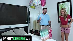 addison whispers she's dreamed of stepdad's cock for years while teasing in miniskirt