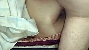 party girl wakes to facial creampie