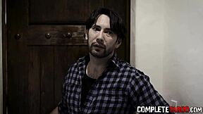 fetish teen's ass toyed then spitroasted in extreme 3some