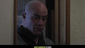 blonde teen coco lovelock gags on daddy derrick pierce's cock protecting chastity... deepthroat choke fest!