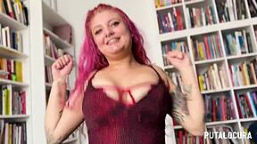 Busty redhead Rebeca Addams fucks Torbe after interview