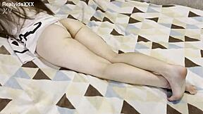 young wife eyes phone hubby erects