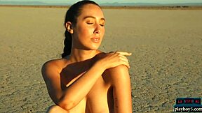 Wanna see hot big natural tits brunette teen Willa Prescott strip outdoors?