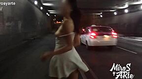 chilanga flashes dress to drivers at garibaldi underpass