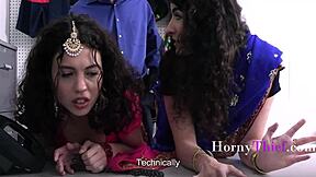 Two Saree Friends Caught Shoplifting Jewelry Punished