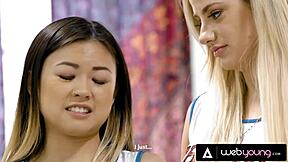 captain harmony rivers tutors lulu chu then feasts on her juicy pussy