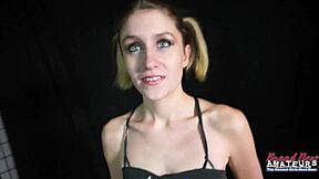 cutie pixie pie deepthroats cock begs for pussy pounding cumshot