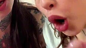 innocent double blowjob gets filthy with rimjob... milf teen cum swap pov chaos