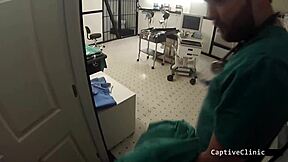 Patient's POV watches Alexa Rydell handcuff and strip-search Maria Santos