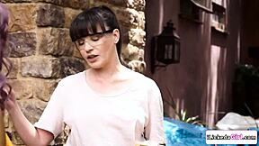 lesbian carpenter licks fingers big tits wife