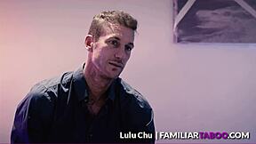 i can't stop crushing on stepdaddy's best friend... tiny asian teen lulu chu rides ryan mclane hard