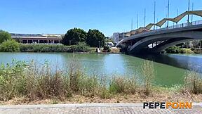 ever wonder how a spanish milf seduces young stud by the river then bangs at home?