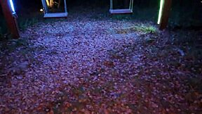 In the village, obedient chubby girl swings with huge curves and big chest