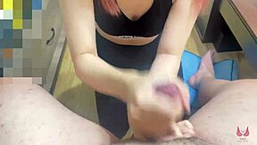 after workout i jerked off fat guy for family cash still in sweaty clothes