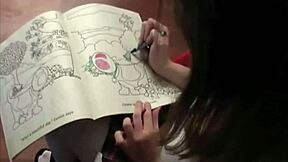 dagfs cute brunette teen rips miniskirt pantyhose to masturbate small tits pussy