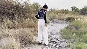 Watch Juicy Pussy Piss Close-Up In Car Forest Travel!