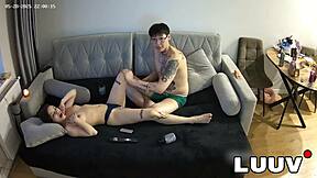 xaner and grossy massage each other in bedroom sweetly