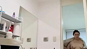 Nicole's Plump Fat Ass And Cute Titties Shine Wet In Steamy Shower Close-Up