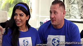 a family feud turns lewd with tiny teen daughter