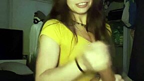 kinda teasing you with this petite brunette's dildo play in stockings tonight