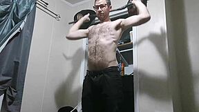 hunghank69 drops update 32 with huge cock jerk off instructions during intense workout game