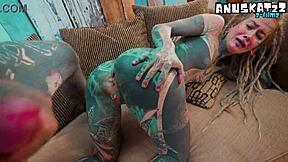 Dreadlocks goth heels rough bwc anal gape facial cumshot