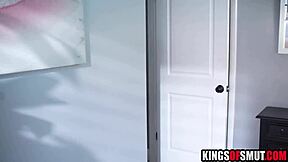 jealous stepdad bends over latina stepdaughter for rough monster cock pounding. he owns her taboo hole now