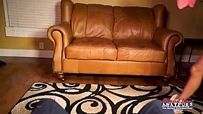 Petite Brunette Peyton Deepthroats Monster Cock Before Pussy Pounding Facial