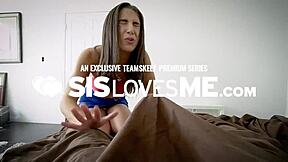 Oil wrestling teen BFFs turn lesbian pussy licking