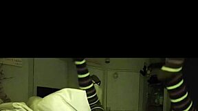 kinda teasing you with this petite brunette's dildo play in stockings tonight