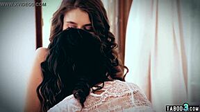 Jade Nile Rebel Lynn lesbian stepsisters taste wet pussies