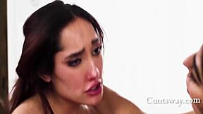 big ass jasmine sherni grinds her horny cunt on pretty chloe's face scissoring wild