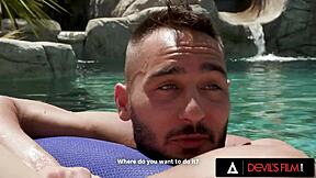 devils film liz jordan's pussy creampied hard by lesbian babe 😋💦